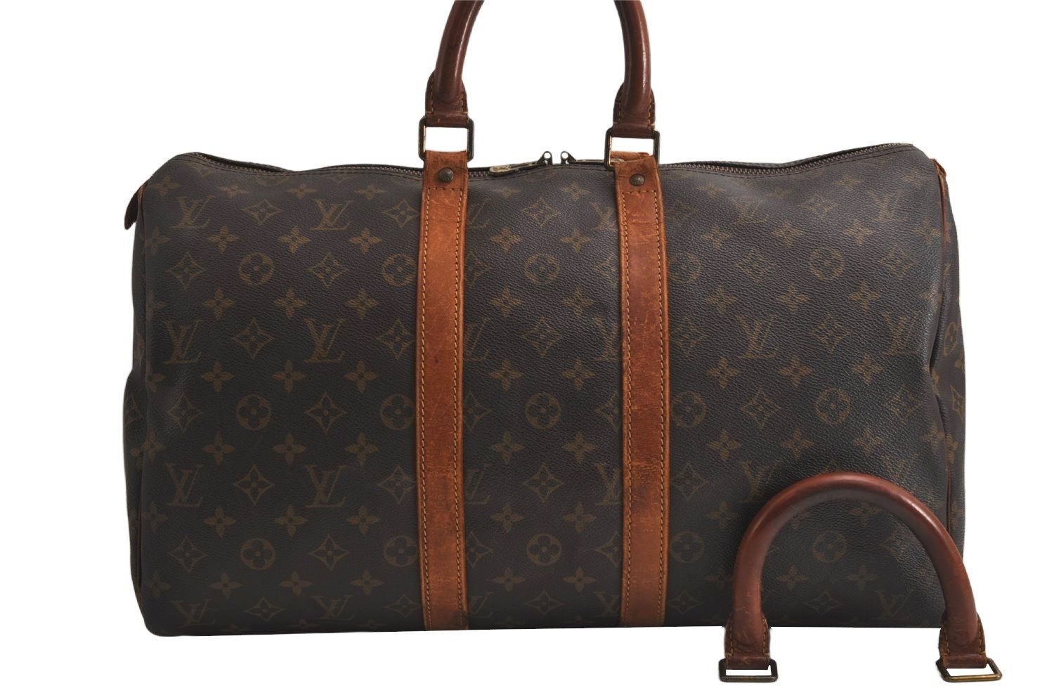 Authentic Louis Vuitton Monogram Keepall 45 Travel Boston Bag M41428 Junk 0245K