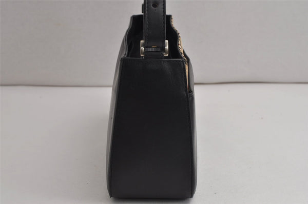 Authentic BURBERRY Nova Check Shoulder Hand Bag Purse Leather Black 0246K