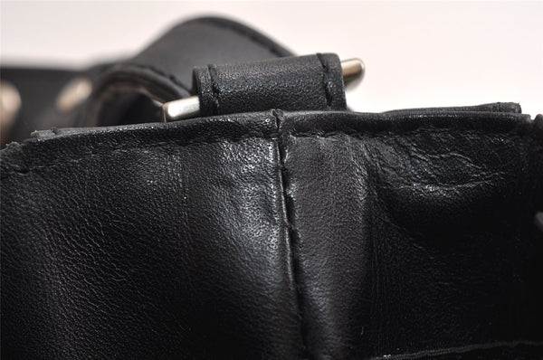 Authentic BURBERRY Nova Check Shoulder Hand Bag Purse Leather Black 0246K