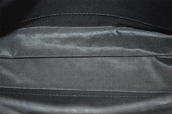 Authentic BURBERRY Nova Check Shoulder Hand Bag Purse Leather Black 0246K