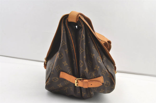 Authentic Louis Vuitton Monogram Saumur 35 Shoulder Cross Bag M42254 LV 0247K