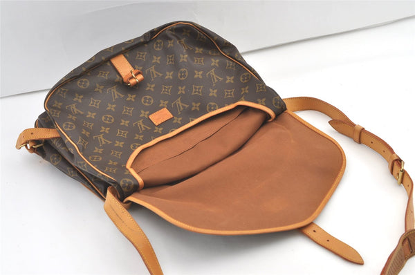 Authentic Louis Vuitton Monogram Saumur 35 Shoulder Cross Bag M42254 LV 0247K