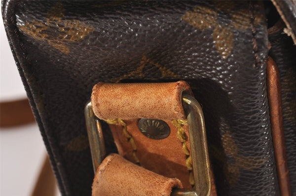 Authentic Louis Vuitton Monogram Cartouchiere MM M51253 Shoulder Cross Bag 0248J