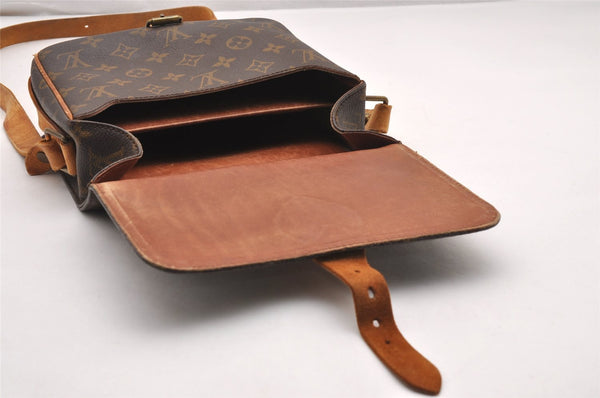 Authentic Louis Vuitton Monogram Cartouchiere MM M51253 Shoulder Cross Bag 0248J