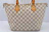 Authentic Louis Vuitton Damier Azur Saleya PM Shoulder Tote Bag N51186 LV 0249J