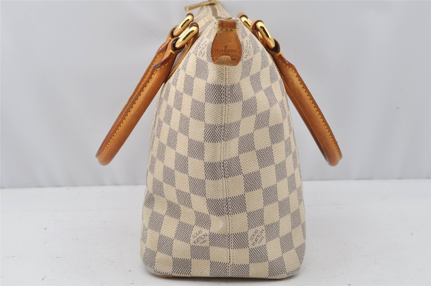 Authentic Louis Vuitton Damier Azur Saleya PM Shoulder Tote Bag N51186 LV 0249J