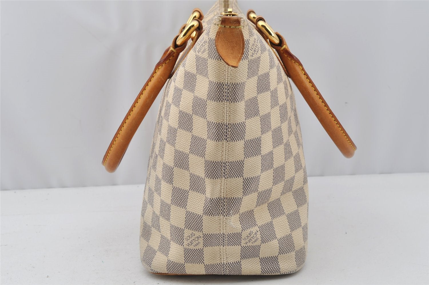Authentic Louis Vuitton Damier Azur Saleya PM Shoulder Tote Bag N51186 LV 0249J