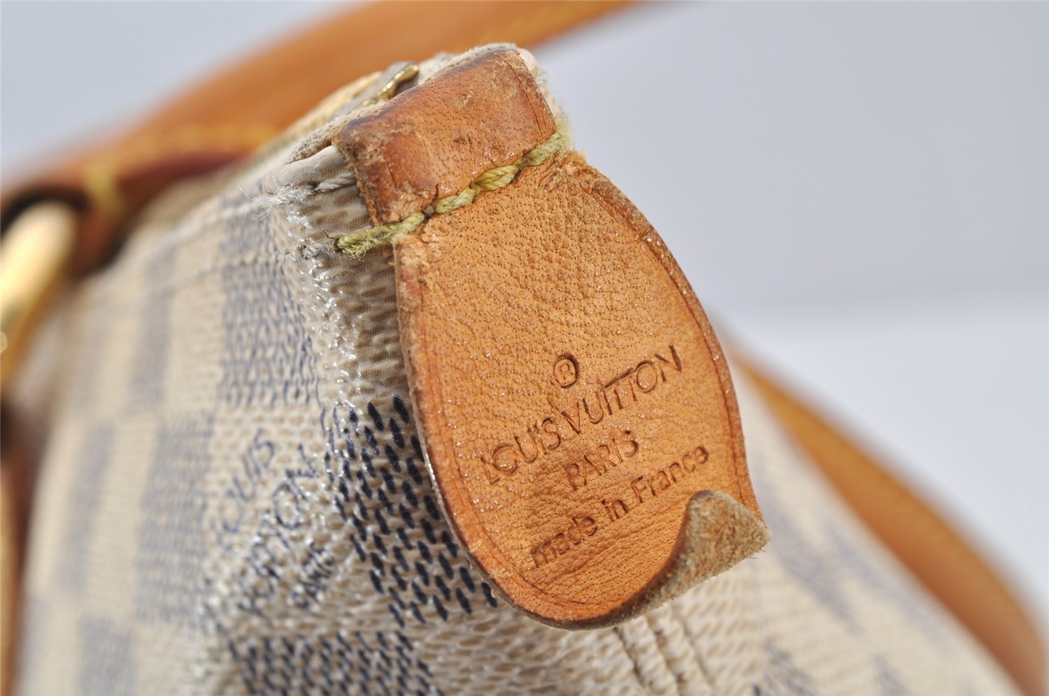 Authentic Louis Vuitton Damier Azur Saleya PM Shoulder Tote Bag N51186 LV 0249J