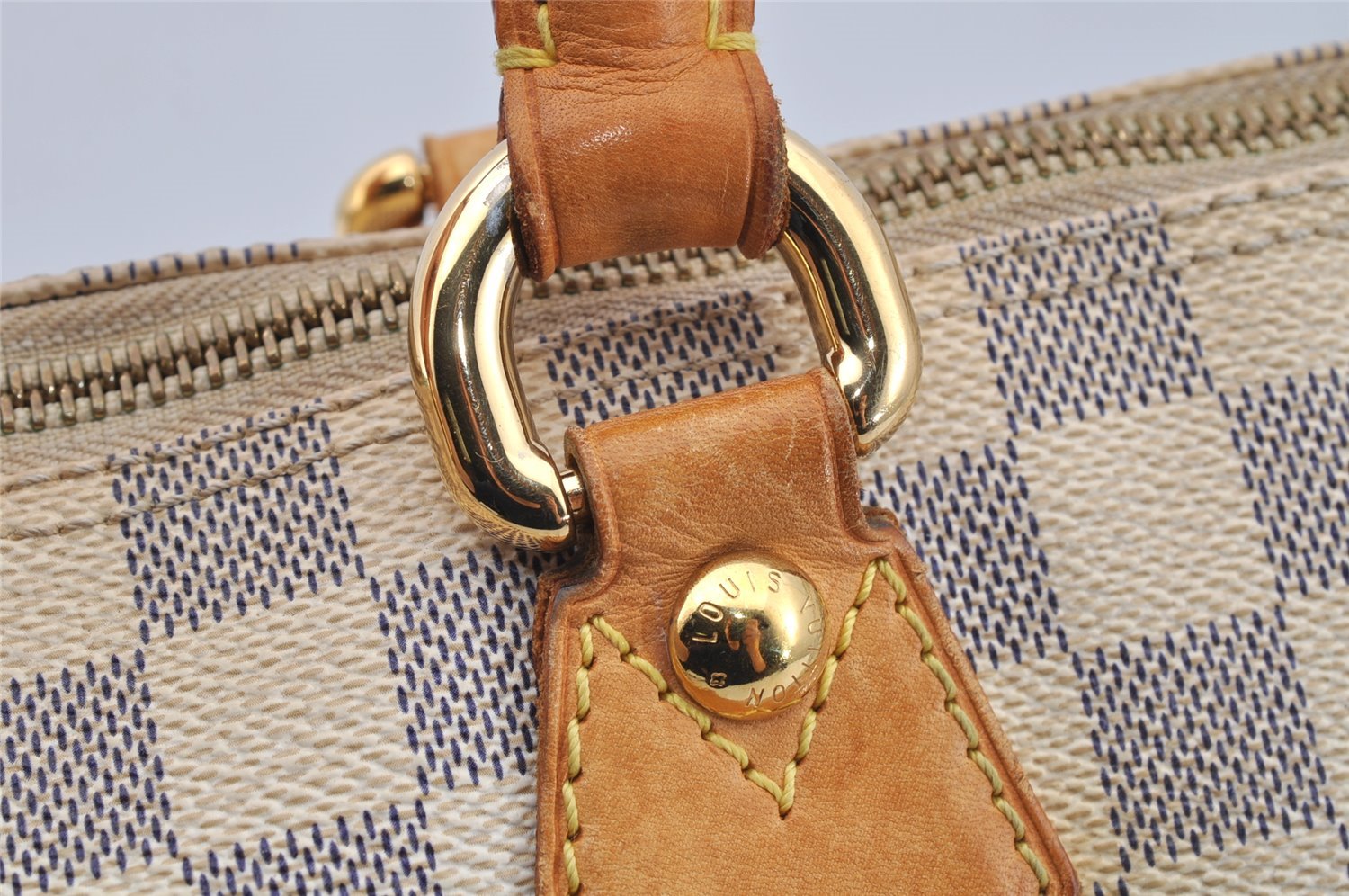 Authentic Louis Vuitton Damier Azur Saleya PM Shoulder Tote Bag N51186 LV 0249J