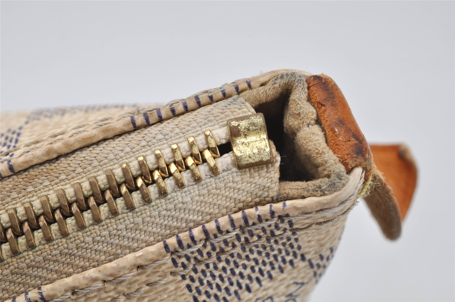 Authentic Louis Vuitton Damier Azur Saleya PM Shoulder Tote Bag N51186 LV 0249J