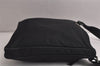 Authentic PRADA Nylon Tessuto Leather Shoulder Cross Body Bag Black 0249K