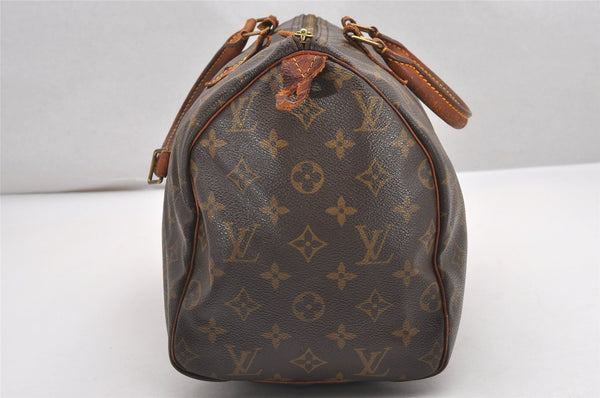 Authentic Louis Vuitton Monogram Speedy 30 Hand Boston Bag M41526 LV Junk 0250J