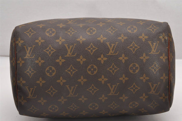 Authentic Louis Vuitton Monogram Speedy 30 Hand Boston Bag M41526 LV Junk 0250J