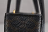 Auth CELINE Macadam Blason Pattern 2Way Hand Bag PVC Leather Black Junk 0251K