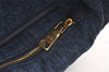 Authentic PRADA Vintage Canapa L Tote Hand Bag Denim Blue 0252K