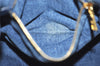 Authentic PRADA Vintage Canapa L Tote Hand Bag Denim Blue 0252K