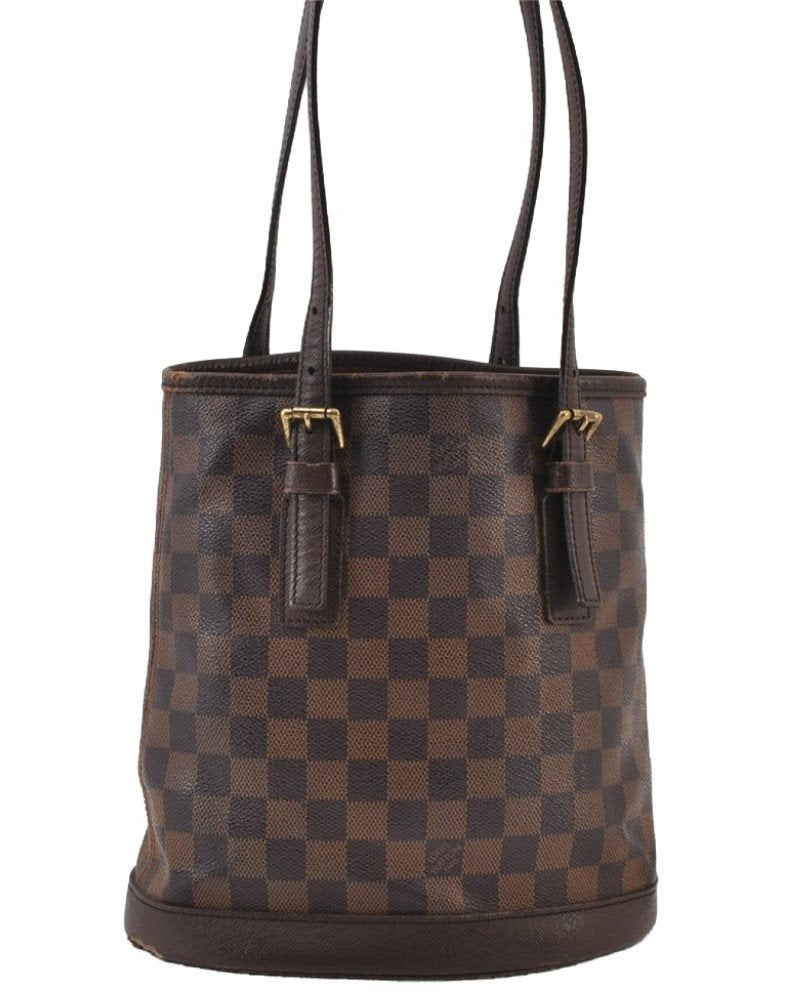 Authentic Louis Vuitton Damier Marais Bucket Shoulder Tote Bag N42240 LV 0253J