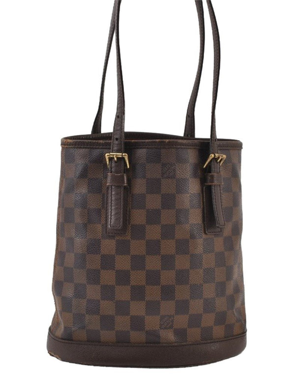 Authentic Louis Vuitton Damier Marais Bucket Shoulder Tote Bag N42240 LV 0253J