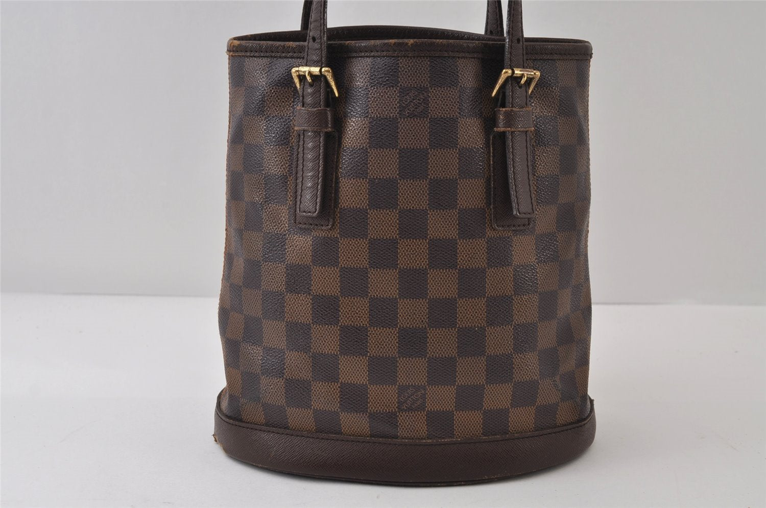 Authentic Louis Vuitton Damier Marais Bucket Shoulder Tote Bag N42240 LV 0253J