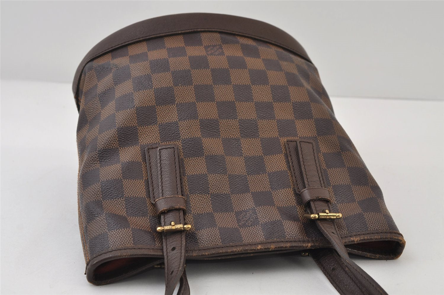 Authentic Louis Vuitton Damier Marais Bucket Shoulder Tote Bag N42240 LV 0253J