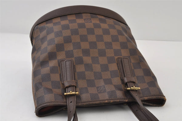 Authentic Louis Vuitton Damier Marais Bucket Shoulder Tote Bag N42240 LV 0253J