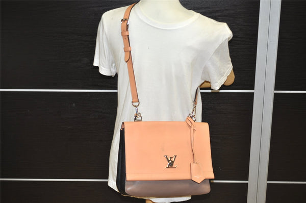 Authentic Louis Vuitton Lock Me 2 2Way Shoulder Hand Bag Pink M50918 LV 0253K