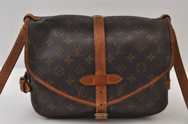 Authentic Louis Vuitton Monogram Saumur 30 Shoulder Cross Bag M42256 Junk 0255J