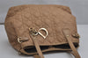 Authentic Christian Dior Panarea Cannage Tote Bag PVC Leather Beige 0255K