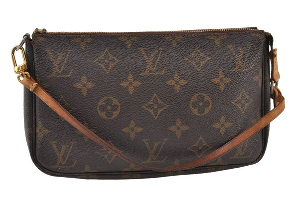 Authentic Louis Vuitton Monogram Pochette Accessoires Pouch M51980 LV Junk 0256J