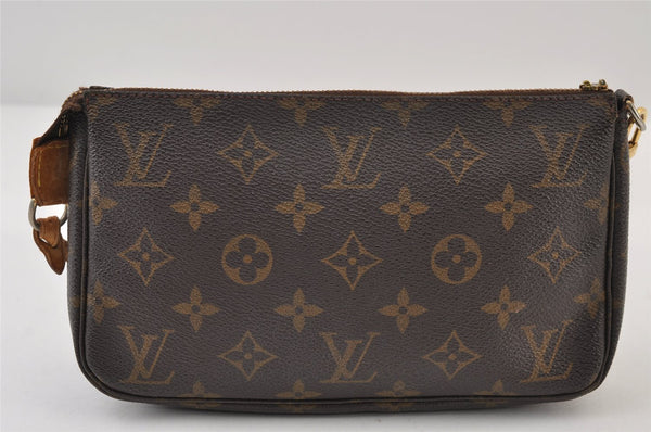 Authentic Louis Vuitton Monogram Pochette Accessoires Pouch M51980 LV Junk 0256J