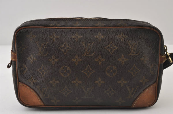 Authentic Louis Vuitton Monogram Marly Dragonne GM M51825 Clutch Hand Bag 0257J