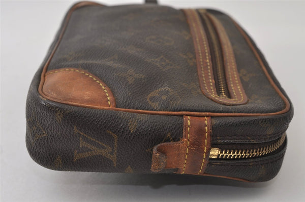 Authentic Louis Vuitton Monogram Marly Dragonne GM M51825 Clutch Hand Bag 0257J