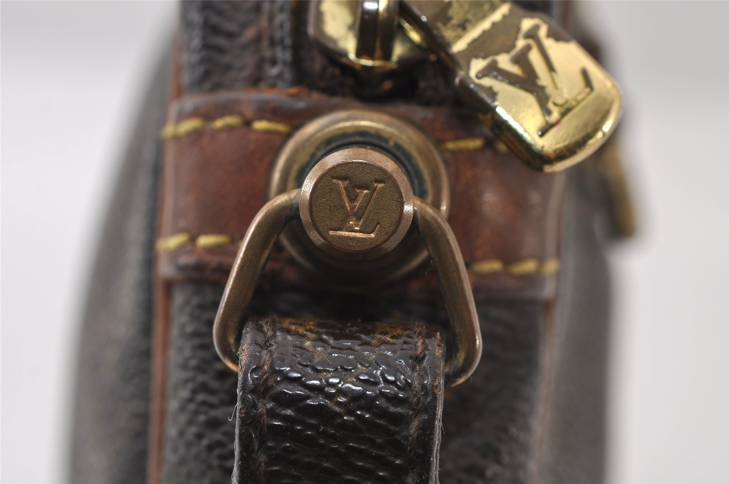 Authentic Louis Vuitton Monogram Marly Dragonne GM M51825 Clutch Hand Bag 0257J