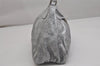Authentic GUCCI Guccissima Abbey Shoulder Bag GG Leather 190525 Silver 0257K