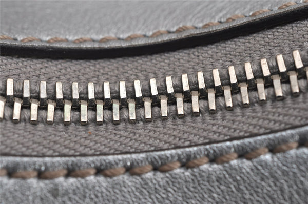 Authentic GUCCI Guccissima Abbey Shoulder Bag GG Leather 190525 Silver 0257K