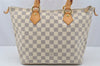 Authentic Louis Vuitton Damier Azur Saleya PM Shoulder Tote Bag N51186 LV 0259J