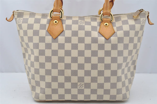 Authentic Louis Vuitton Damier Azur Saleya PM Shoulder Tote Bag N51186 LV 0259J
