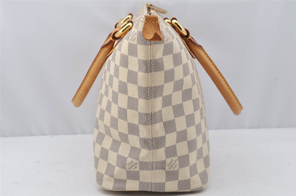 Authentic Louis Vuitton Damier Azur Saleya PM Shoulder Tote Bag N51186 LV 0259J