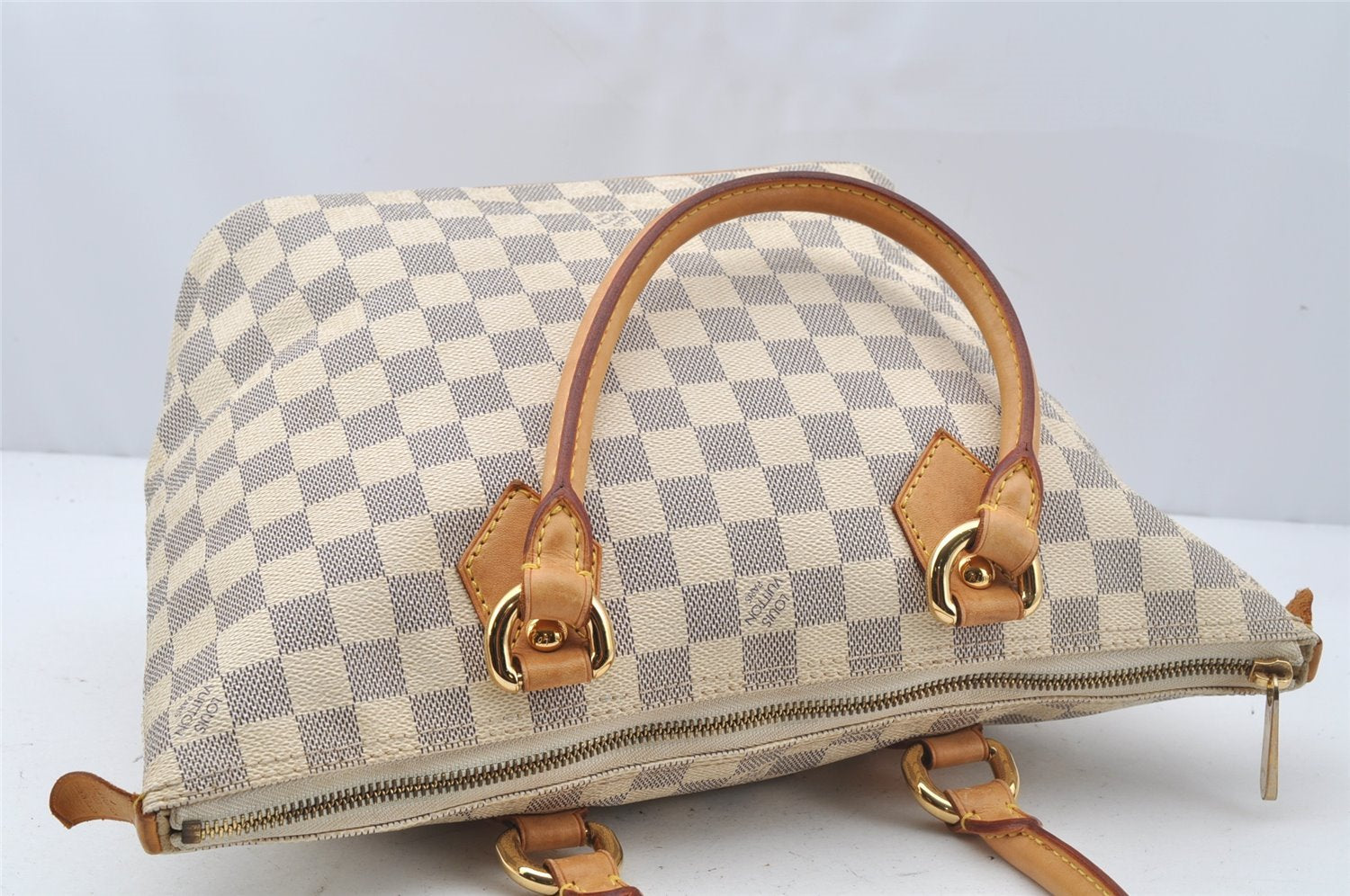 Authentic Louis Vuitton Damier Azur Saleya PM Shoulder Tote Bag N51186 LV 0259J