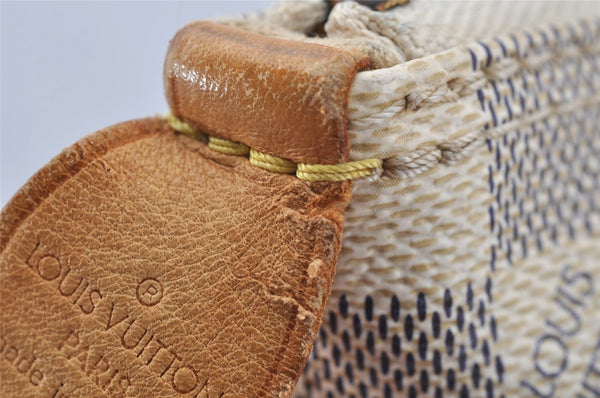 Authentic Louis Vuitton Damier Azur Saleya PM Shoulder Tote Bag N51186 LV 0259J