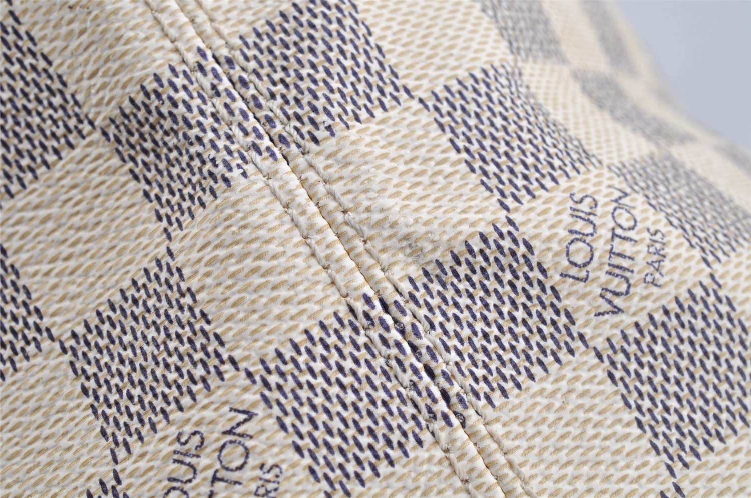 Authentic Louis Vuitton Damier Azur Saleya PM Shoulder Tote Bag N51186 LV 0259J