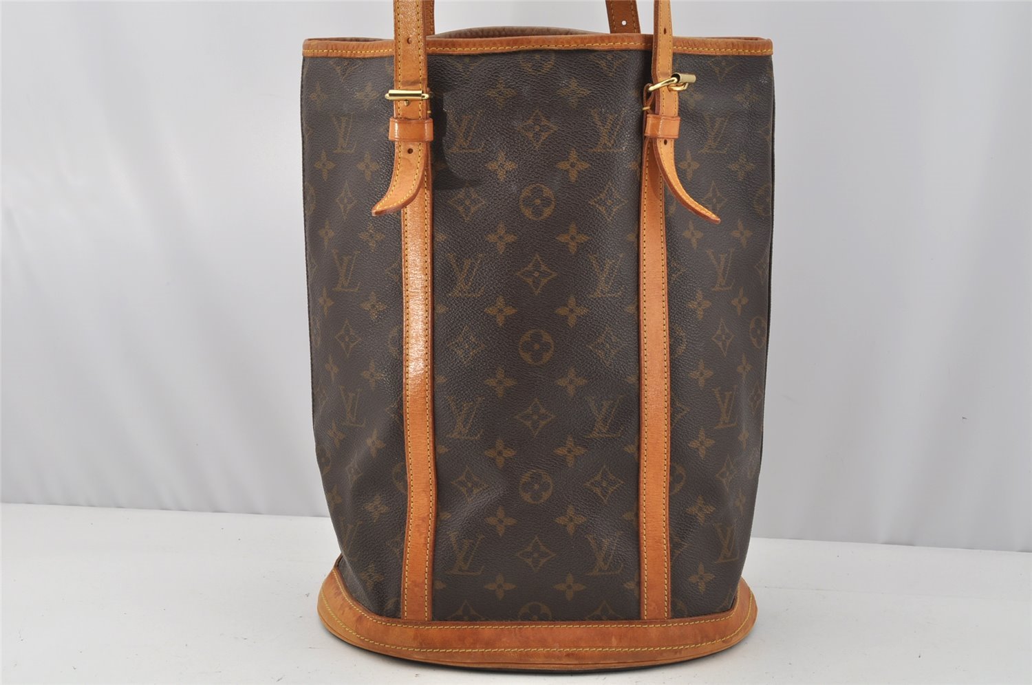 Authentic Louis Vuitton Monogram Bucket GM Shoulder Tote Bag M42236 Junk 0260J