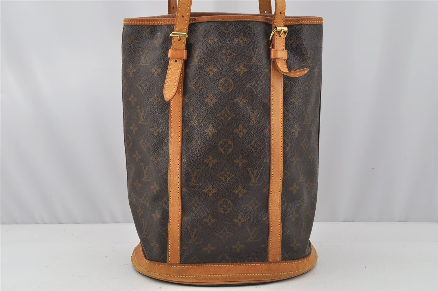 Authentic Louis Vuitton Monogram Bucket GM Shoulder Tote Bag M42236 Junk 0260J