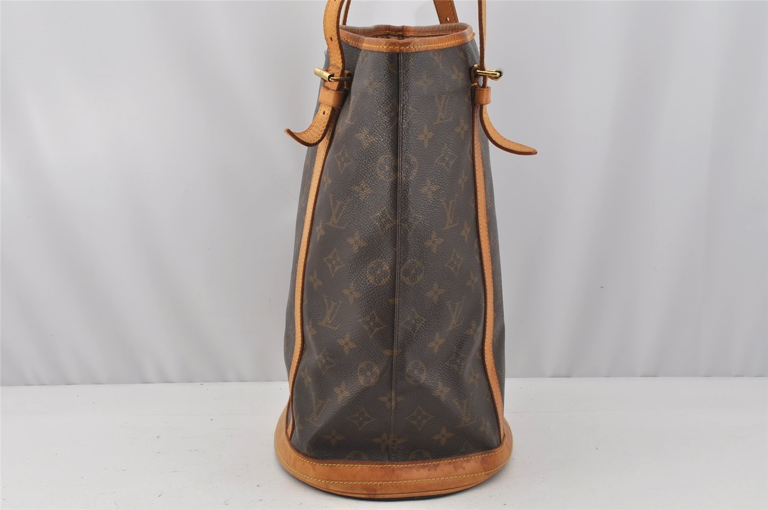 Authentic Louis Vuitton Monogram Bucket GM Shoulder Tote Bag M42236 Junk 0260J