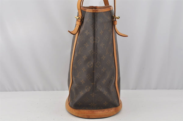 Authentic Louis Vuitton Monogram Bucket GM Shoulder Tote Bag M42236 Junk 0260J