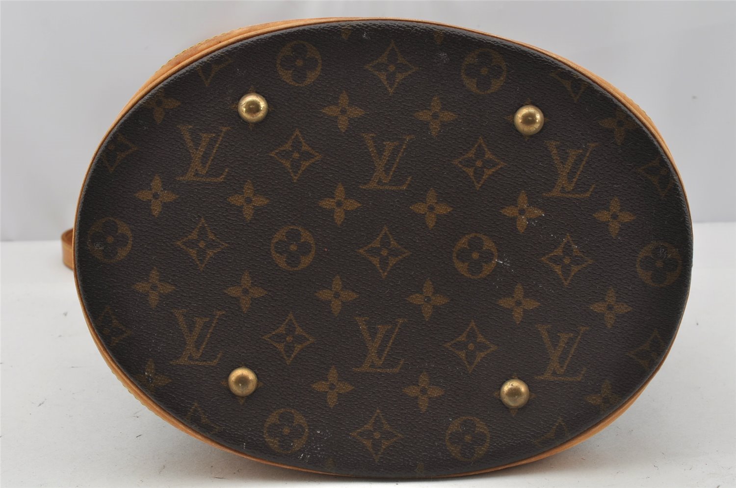 Authentic Louis Vuitton Monogram Bucket GM Shoulder Tote Bag M42236 Junk 0260J