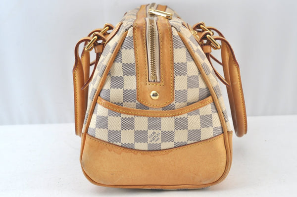 Authentic Louis Vuitton Damier Azur Berkeley Hand Boston Bag N52001 LV 0262J