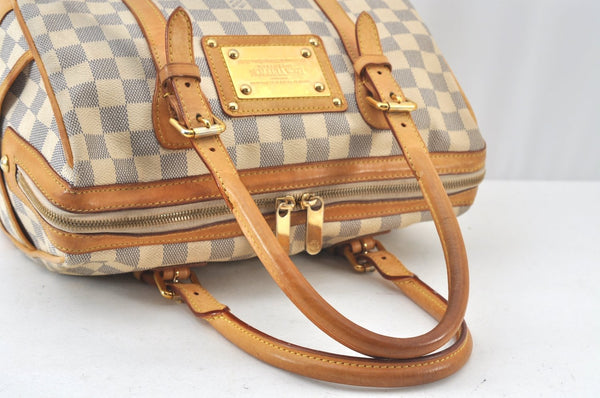 Authentic Louis Vuitton Damier Azur Berkeley Hand Boston Bag N52001 LV 0262J