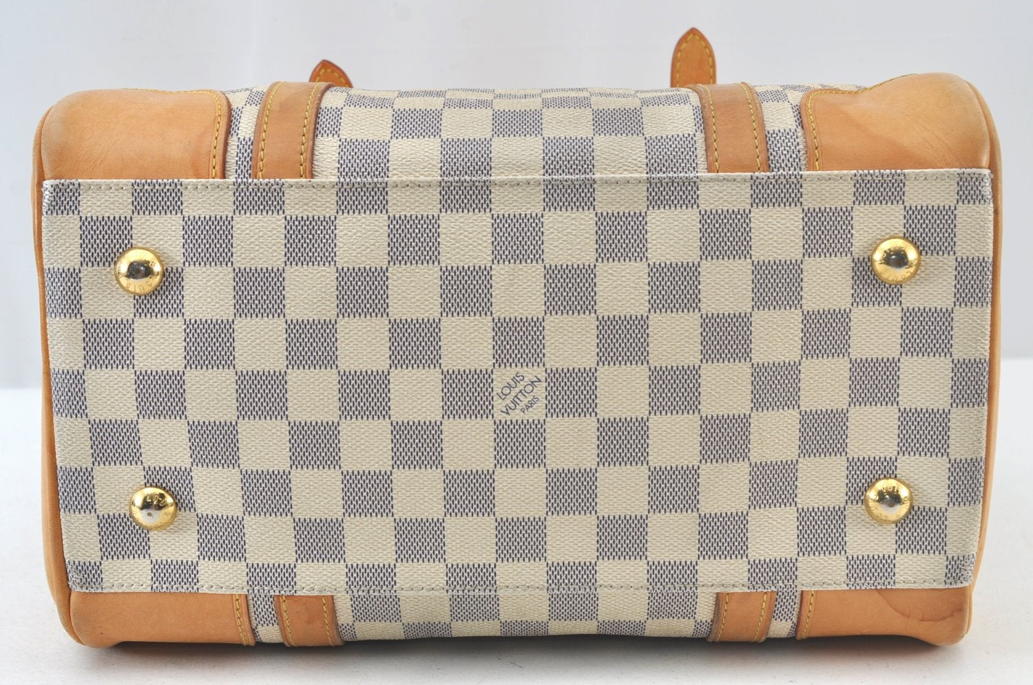 Authentic Louis Vuitton Damier Azur Berkeley Hand Boston Bag N52001 LV 0262J