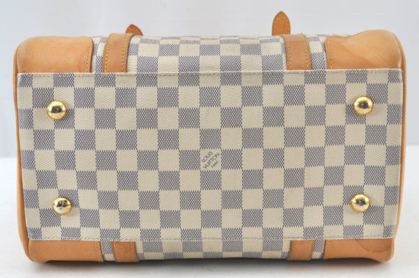 Authentic Louis Vuitton Damier Azur Berkeley Hand Boston Bag N52001 LV 0262J
